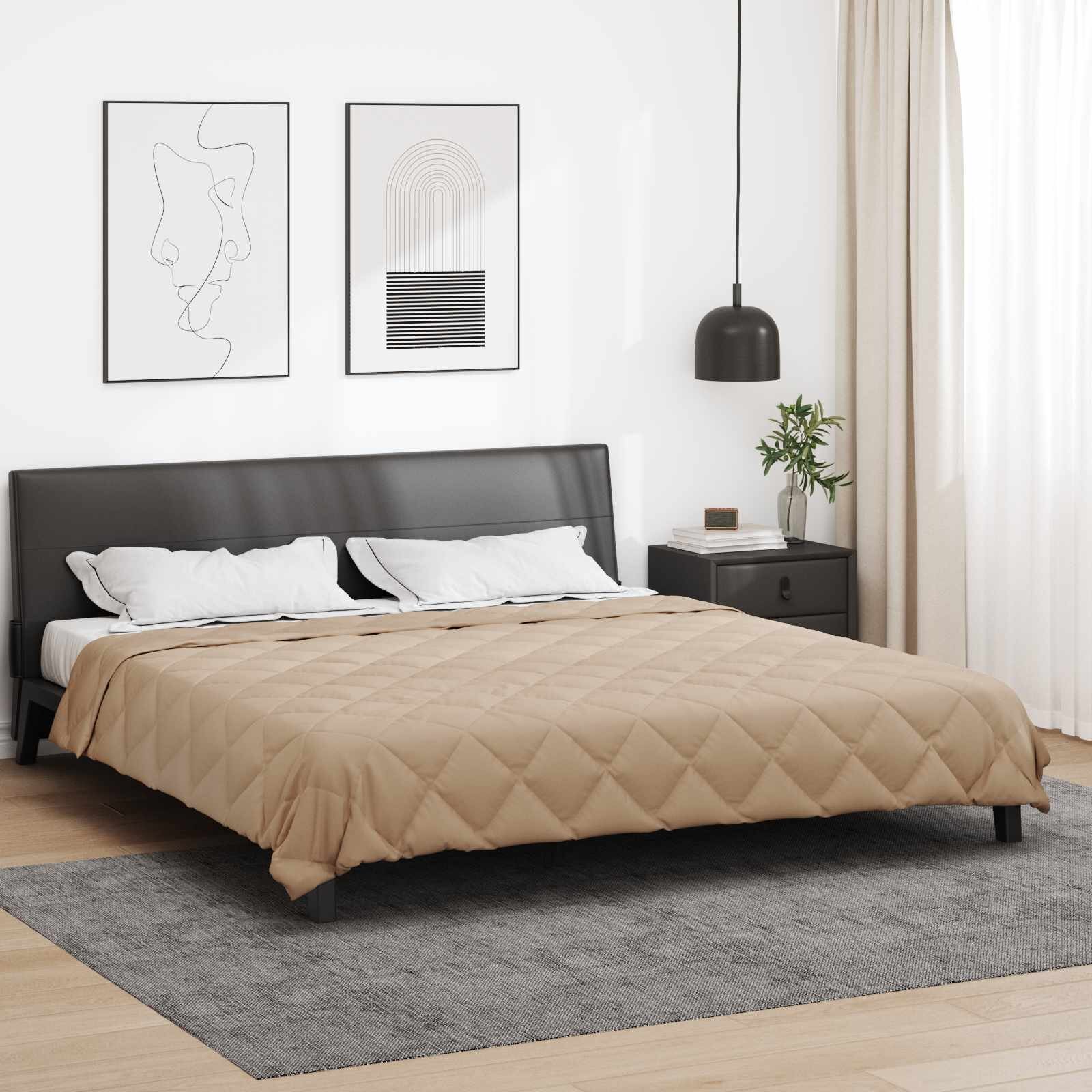 vidaXL Пълно годишно юрганче 220 x 240 cm 300 gsm Таупе