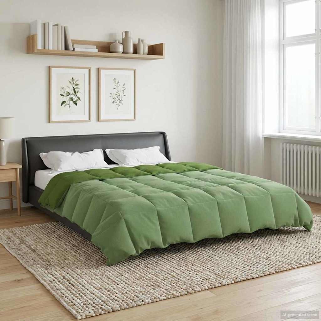 vidaXL Пълно годишно юрганче 220 x 240 cm 4 сезона Зелено Дишащo