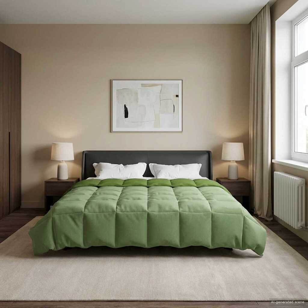 vidaXL Пълно годишно юрганче 220 x 260 cm 4 сезона Зелено Дишащo