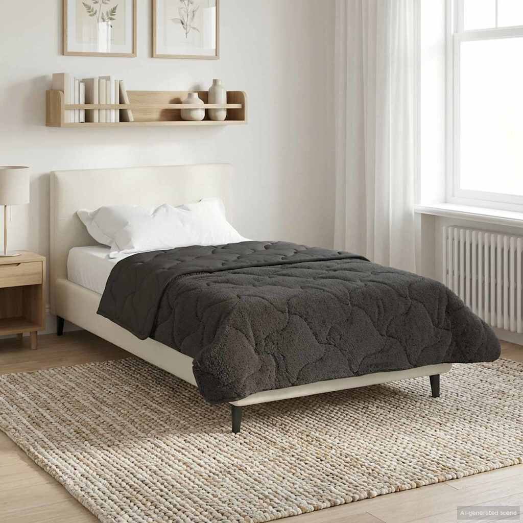 vidaXL Пълно годишно юрганче Патичено Антрацит 135 x 200 cm