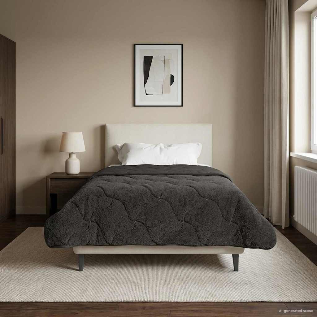 vidaXL Пълно годишно юрганче Патичено Антрацит 140 x 220 cm