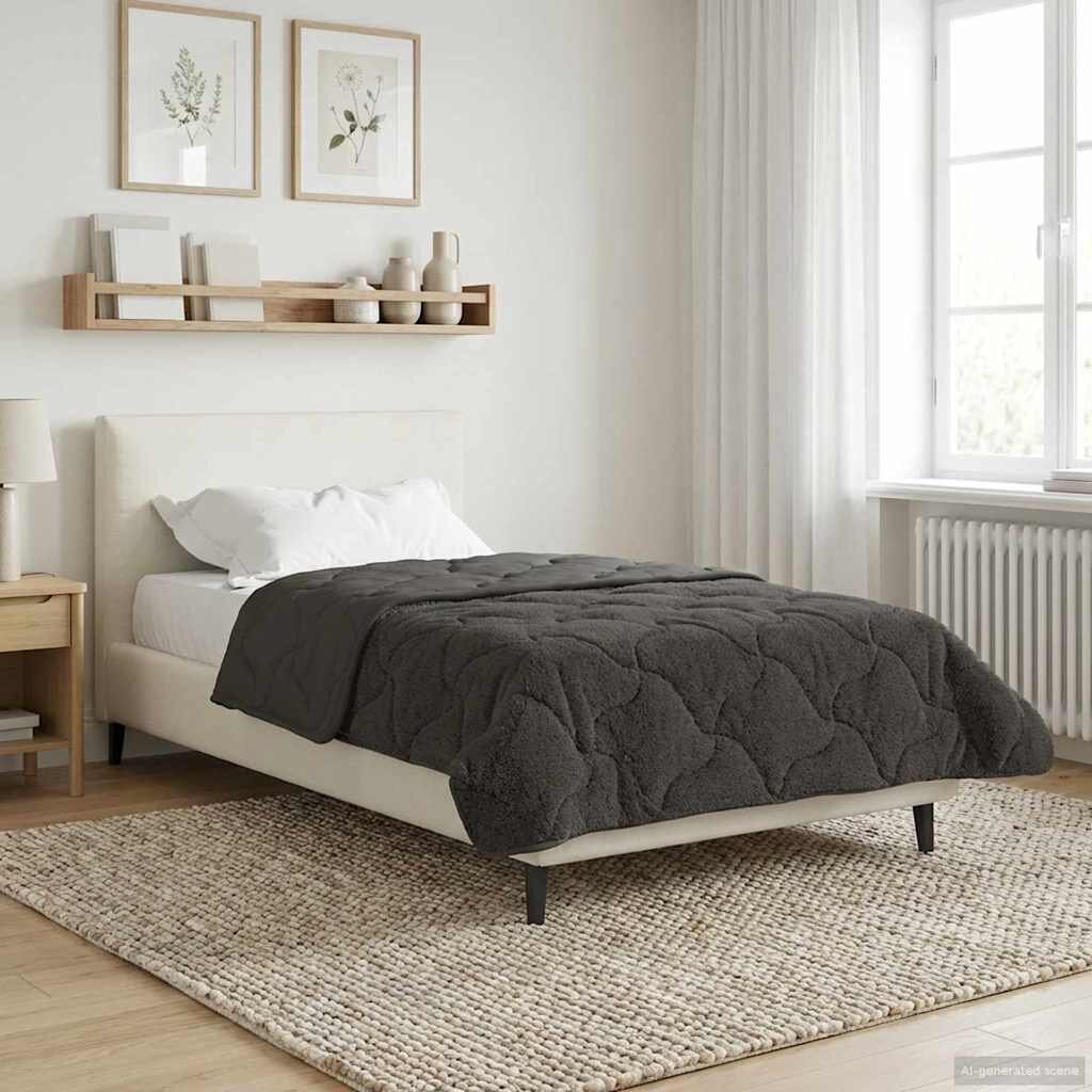vidaXL Пълно годишно юрганче Патичено Антрацит 155 x 220 cm