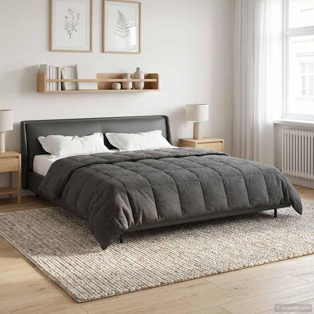 vidaXL Пълно годишно юрганче Патичено Антрацит 220 x 260 cm