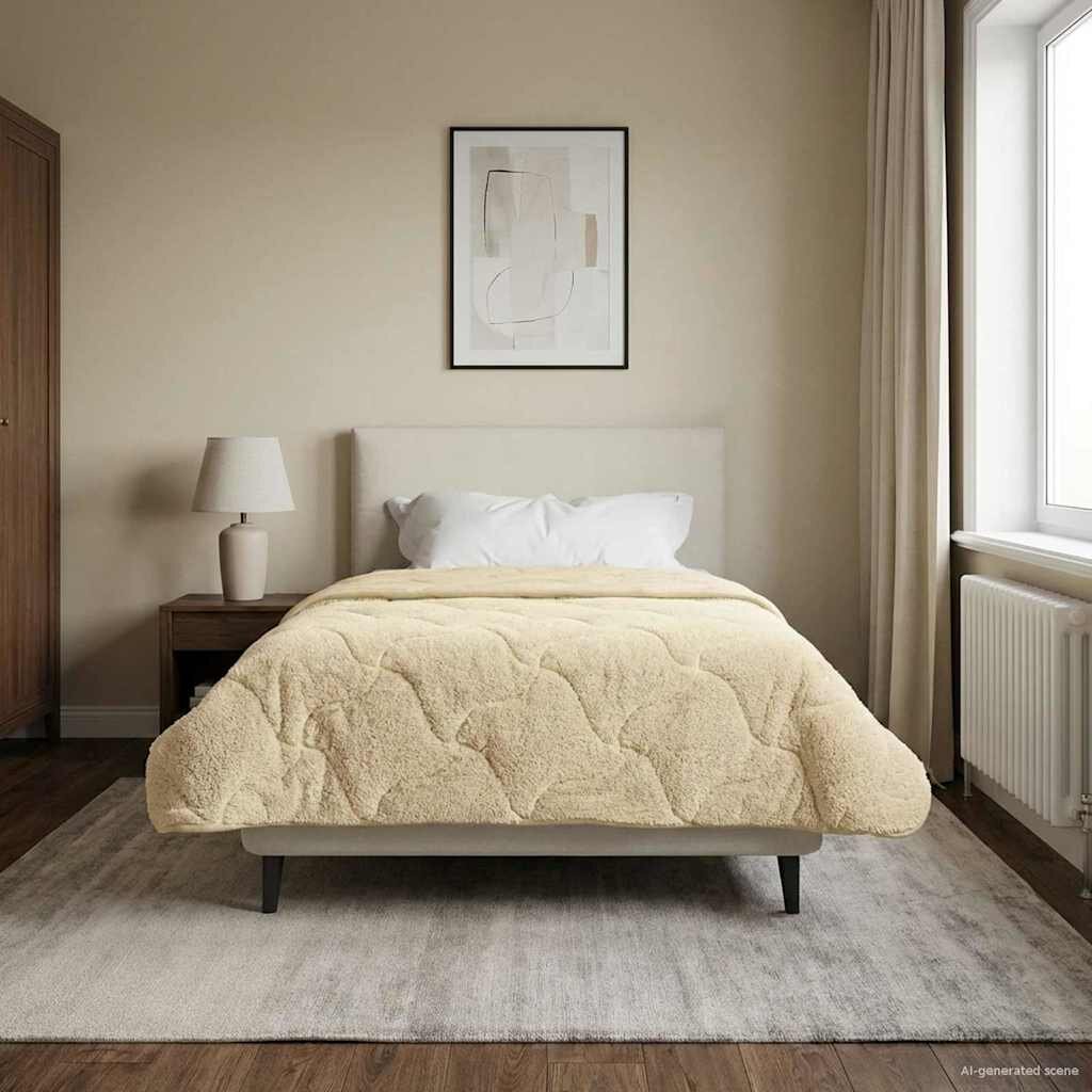 vidaXL Пълно годишно юрганче Патичено Крем 140 x 220 cm