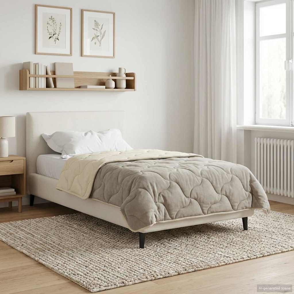 vidaXL Пълно годишно юрганче Патичено Крем 155 x 220 cm