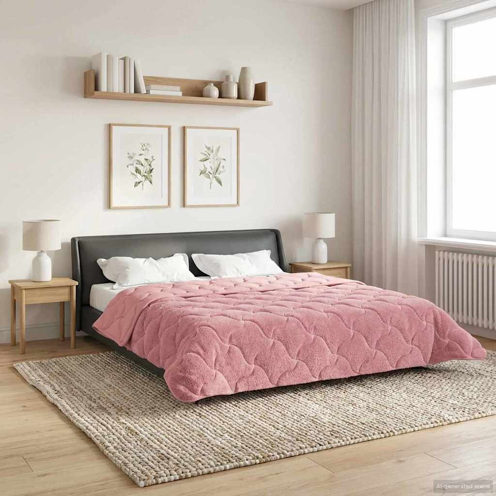 vidaXL Пълно годишно юрганче Патичено Розово 220 x 240 cm