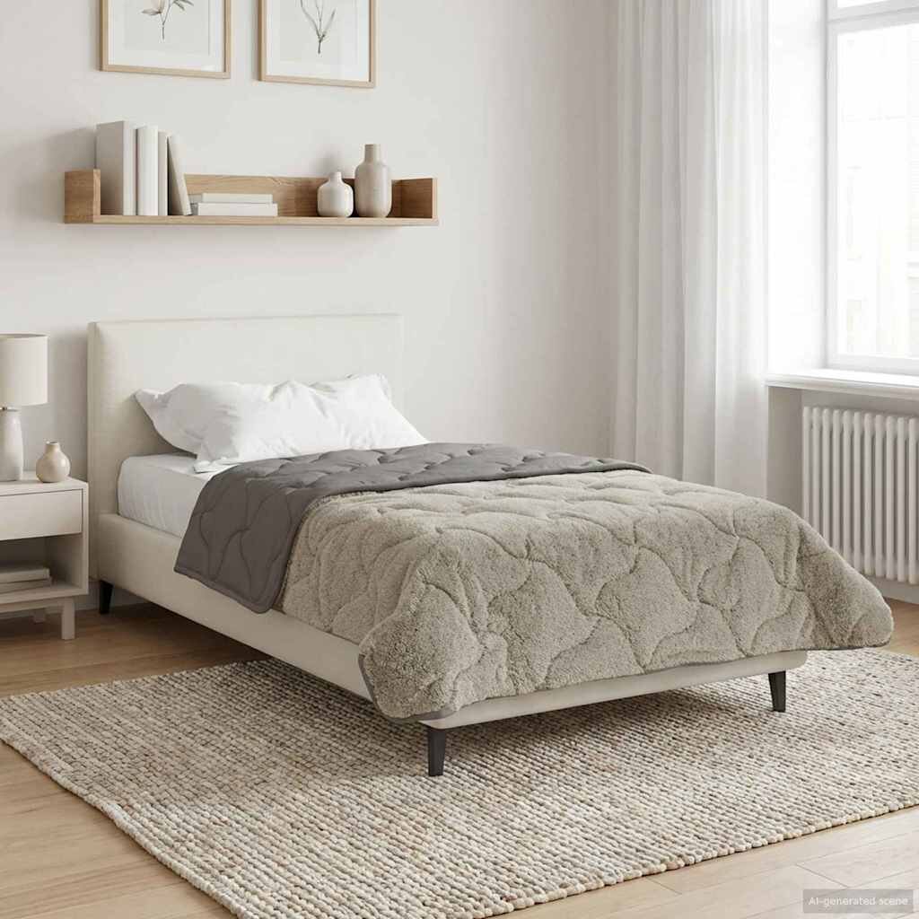 vidaXL Пълно годишно юрганче Патичено Светлосиво 140 x 220 cm