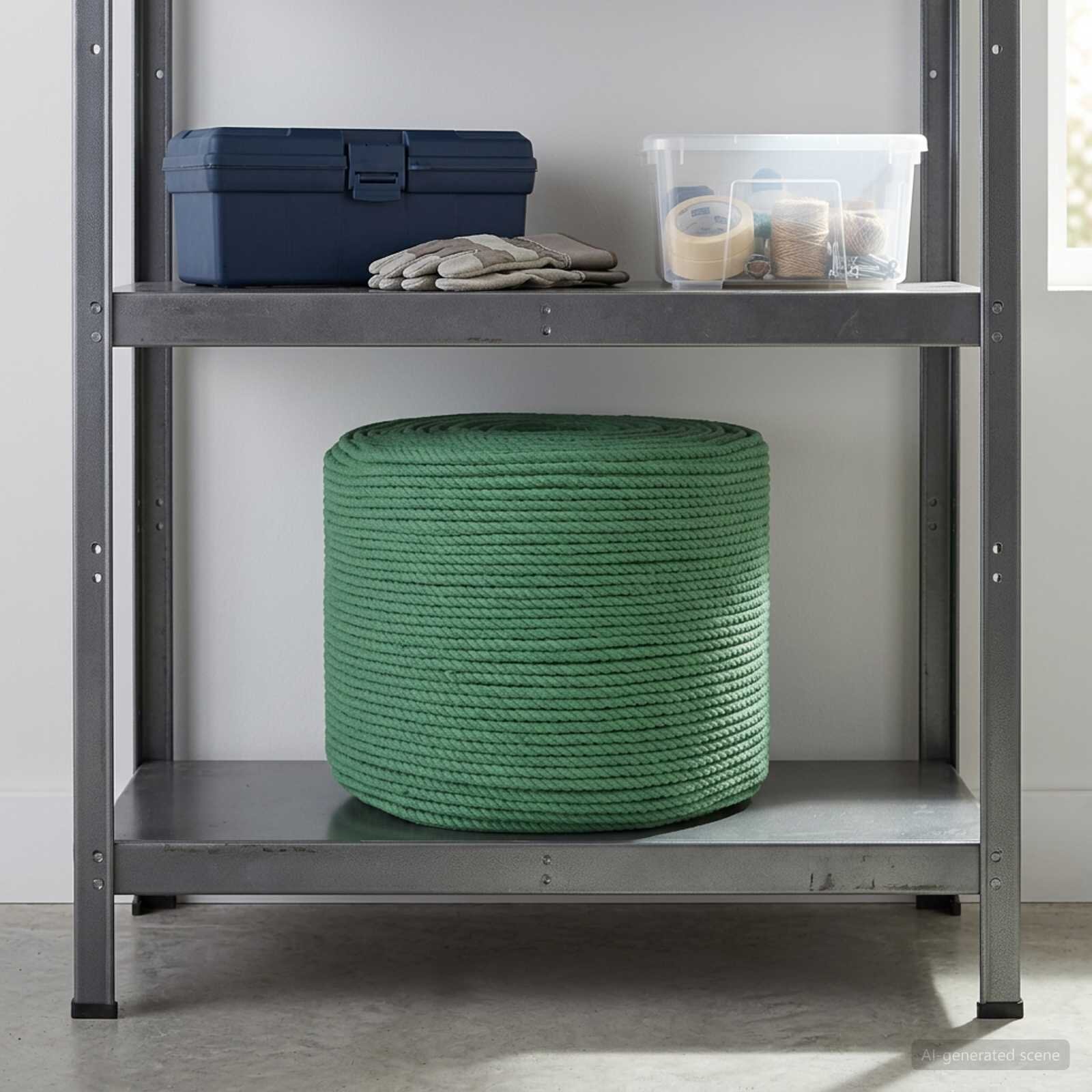 vidaXL Памучен канап 4 mm 500 m Зелено 100% Памук