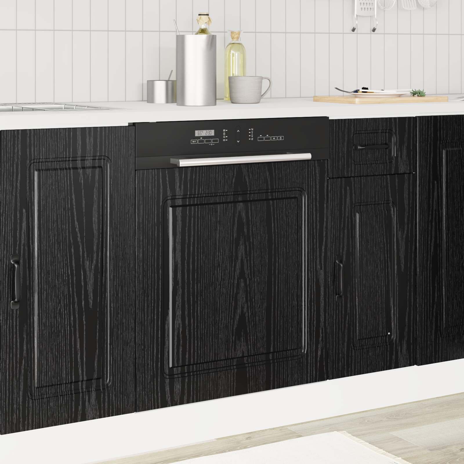 vidaXL Панел за миялна машина Kalmar Черния дъб 60 x 15 x 57 см