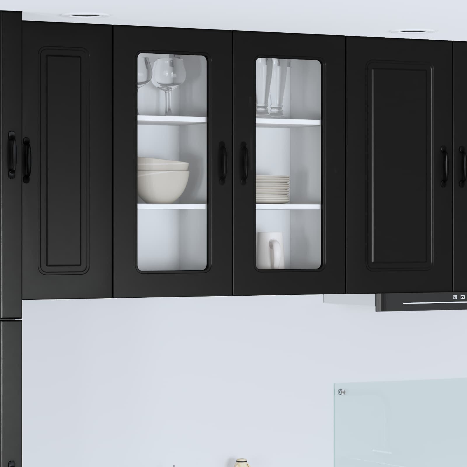 vidaXL Панел за миялна машина Kalmar Черно 40 x 31 x 80 см