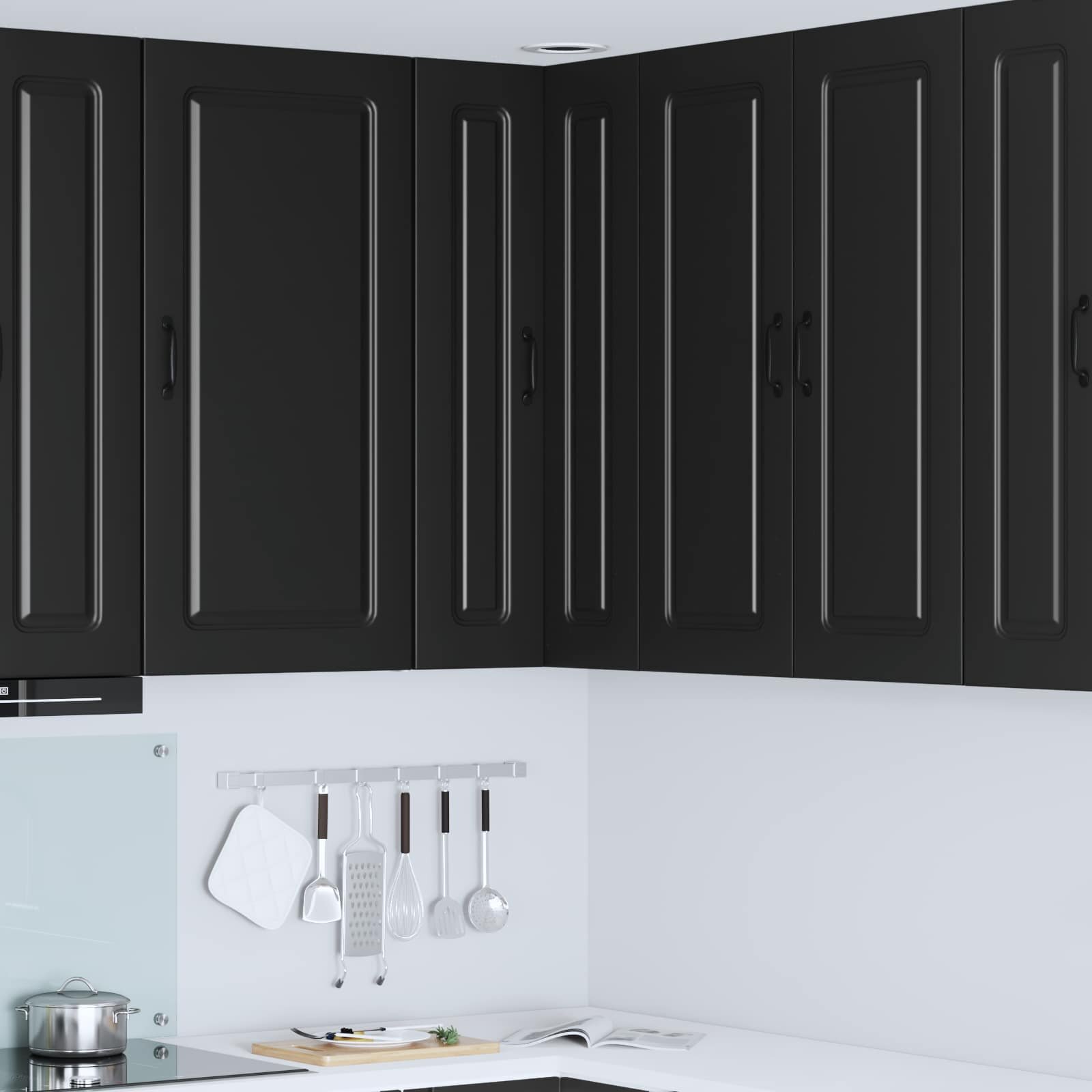 vidaXL Панел за миялна машина Kalmar Черно 57 x 57 x 100 см