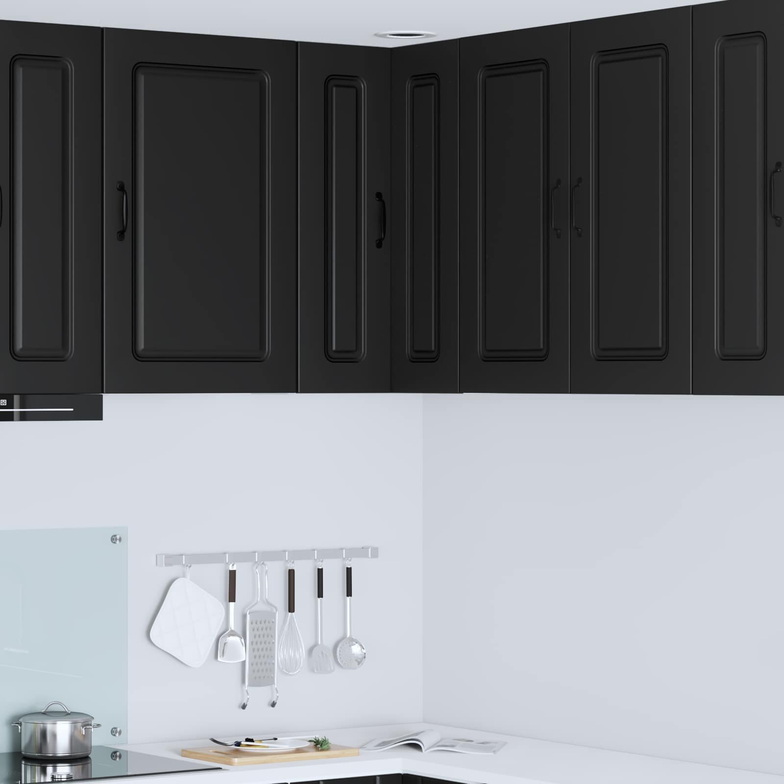vidaXL Панел за миялна машина Kalmar Черно 57 x 57 x 80 см
