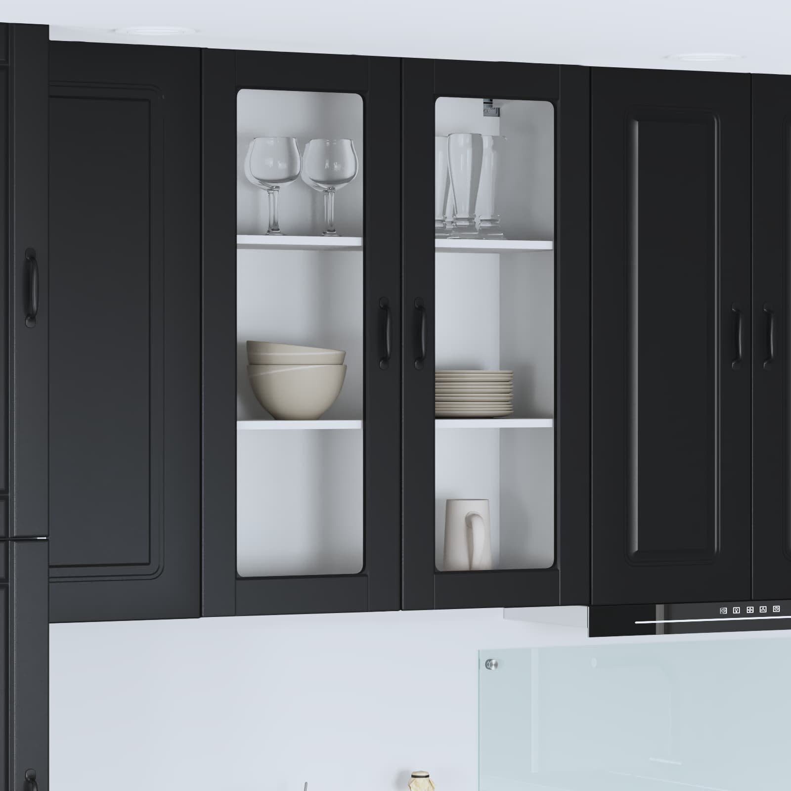 vidaXL Панел за миялна машина Kalmar Черно 80 x 31 x 100 см