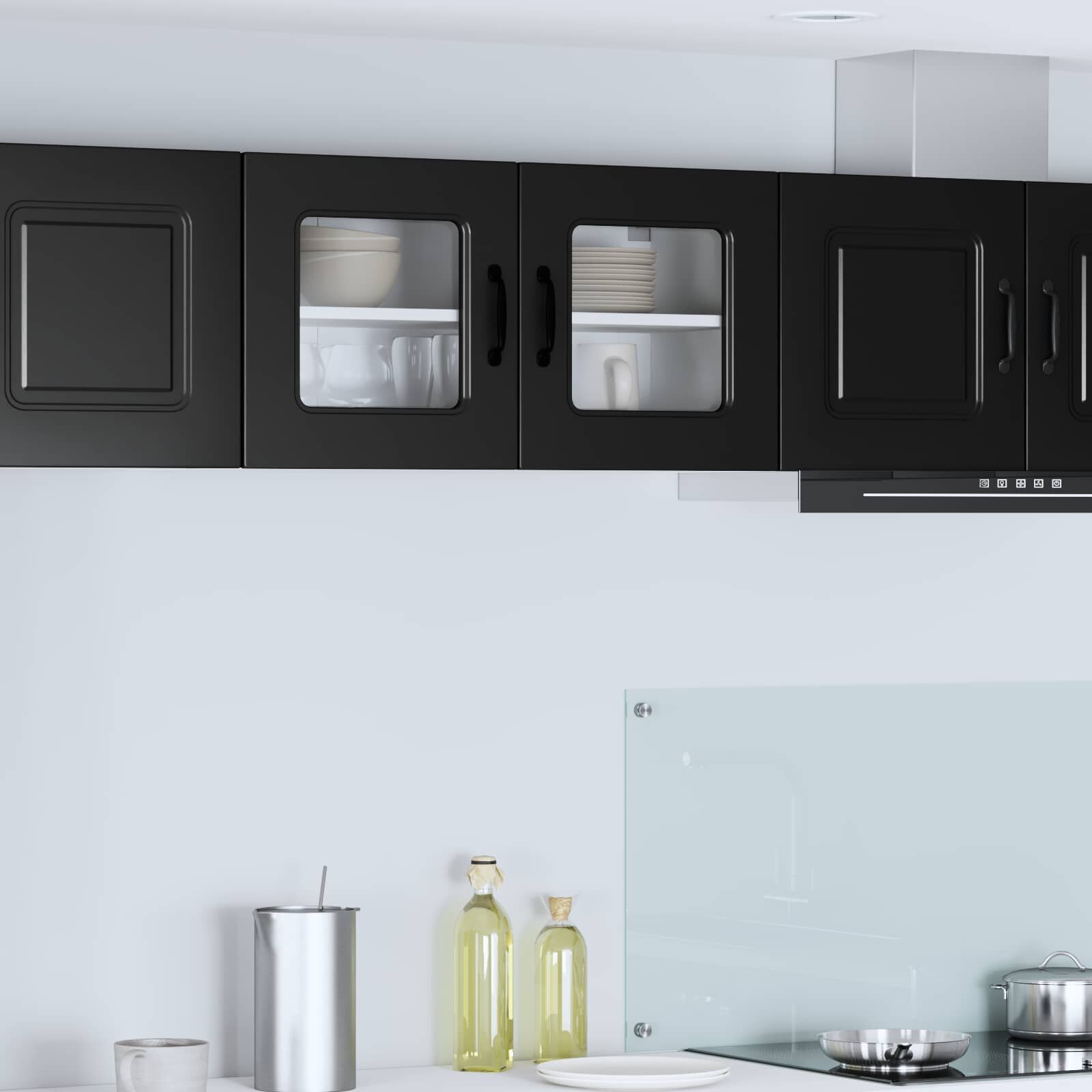 vidaXL Панел за миялна машина Kalmar Черно 80 x 31 x 40 см