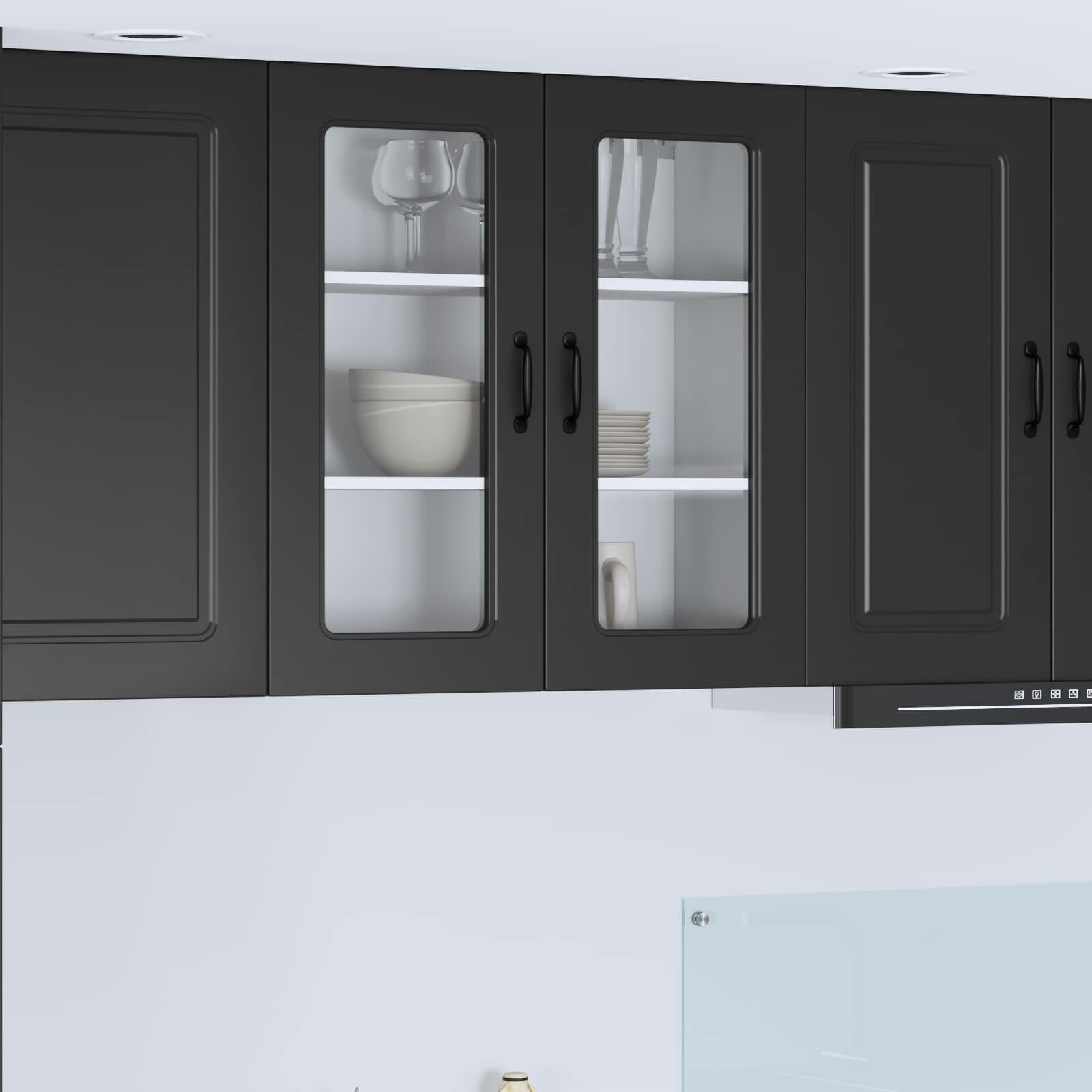 vidaXL Панел за миялна машина Kalmar Черно 80 x 31 x 80 см