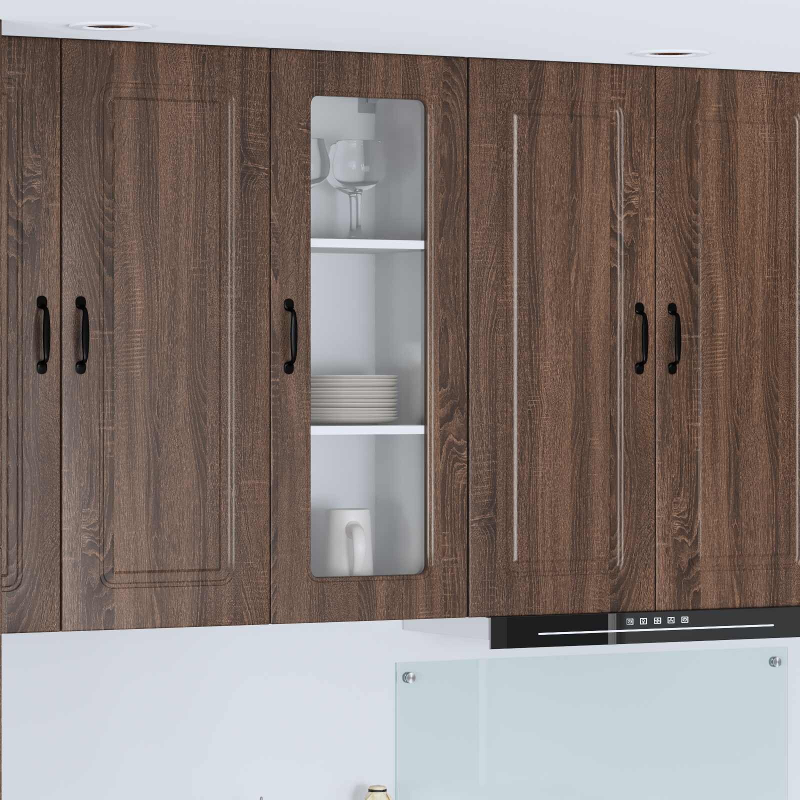 vidaXL Панел за миялна машина Kalmar Кафяв дъб 40 x 31 x 100 см