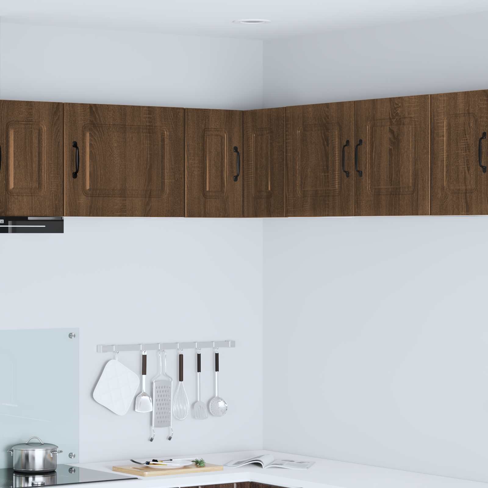 vidaXL Панел за миялна машина Kalmar Кафяв дъб 57 x 57 x 40 см