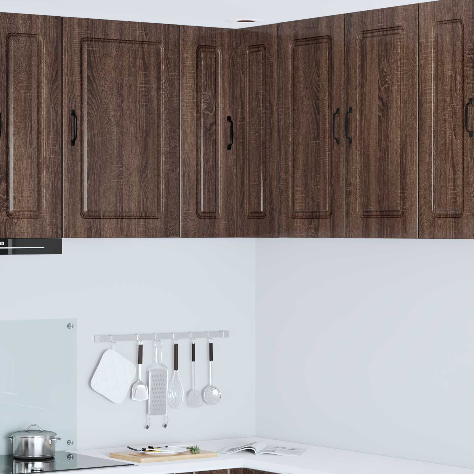 vidaXL Панел за миялна машина Kalmar Кафяв дъб 57 x 57 x 80 см
