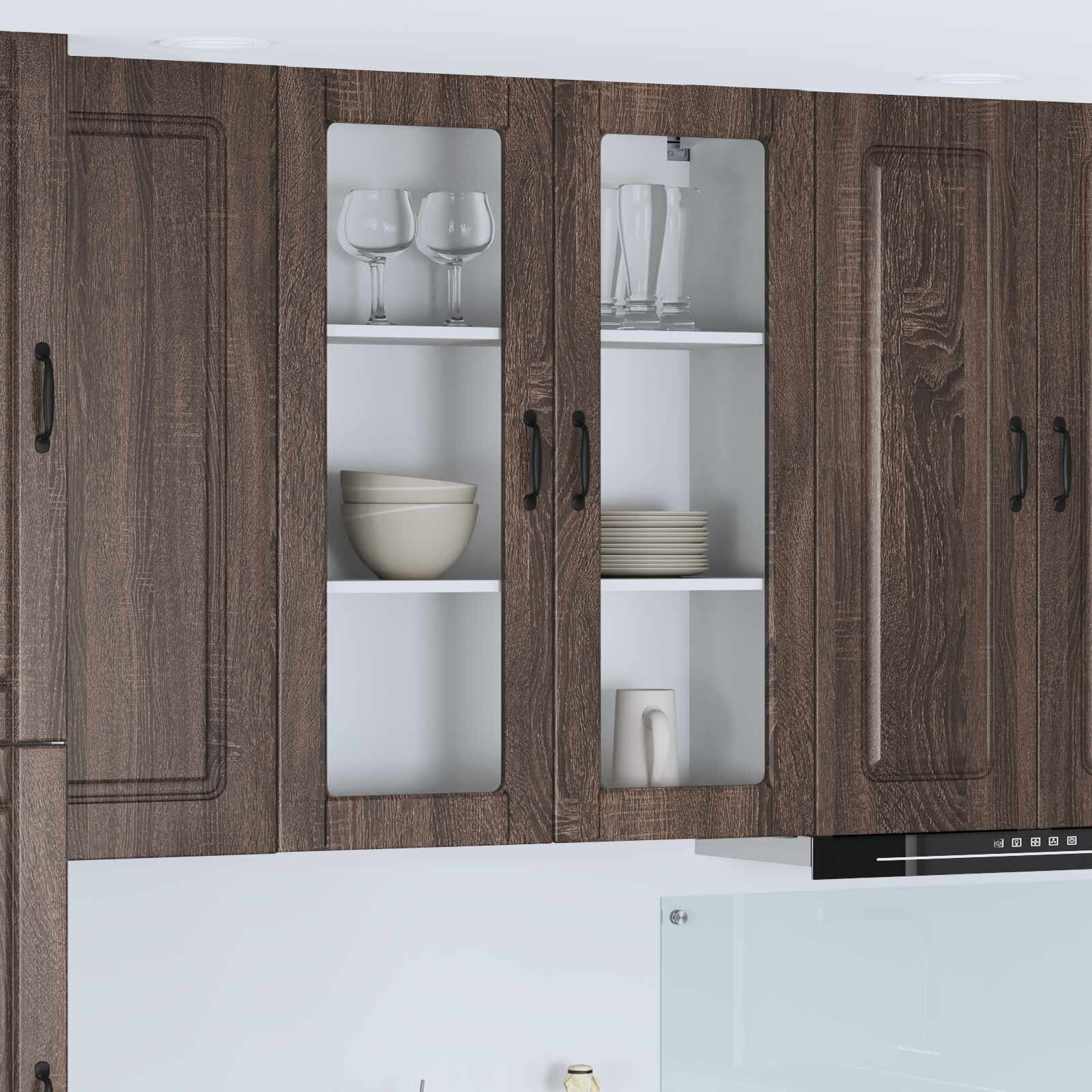 vidaXL Панел за миялна машина Kalmar Кафяв дъб 80 x 31 x 100 см
