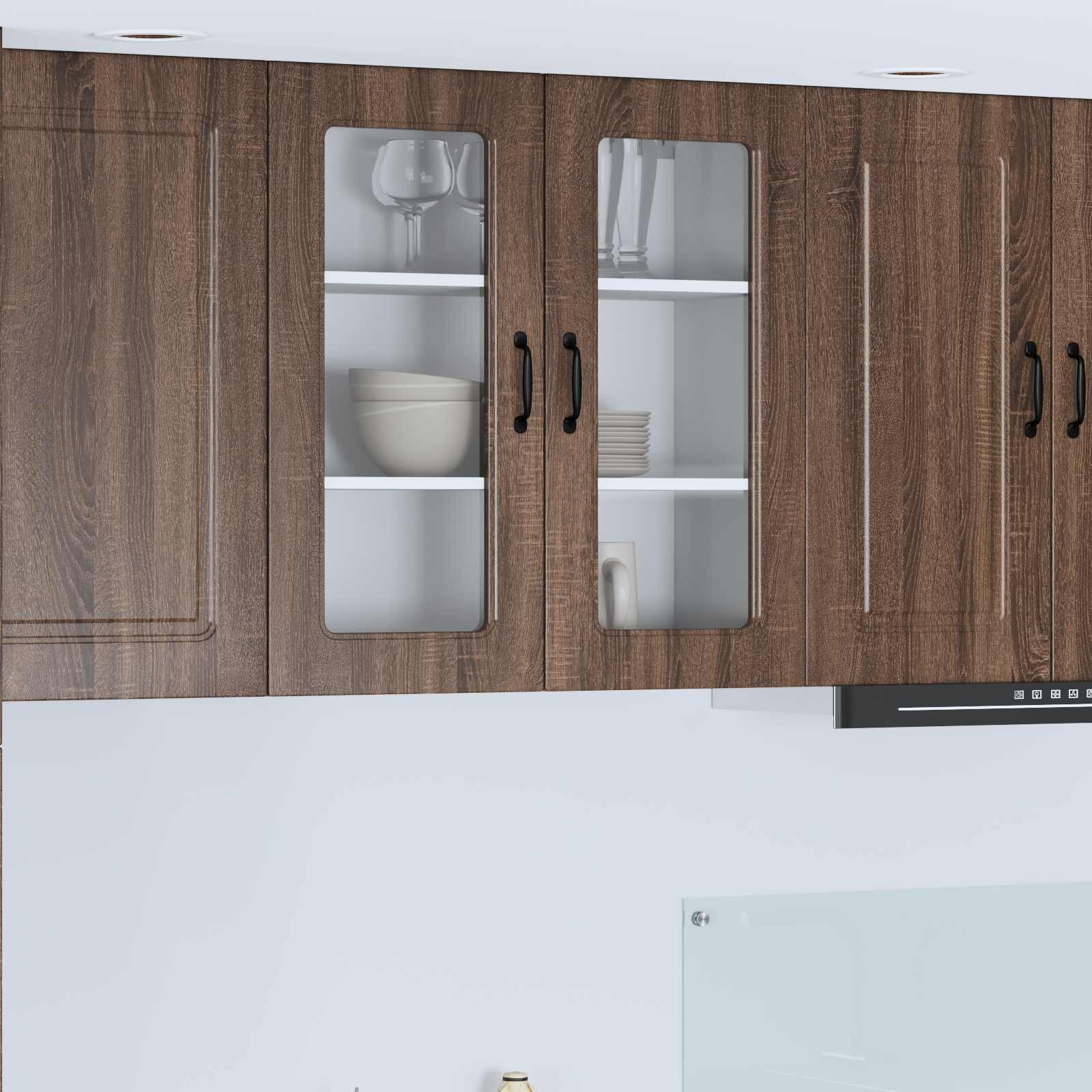 vidaXL Панел за миялна машина Kalmar Кафяв дъб 80 x 31 x 80 см