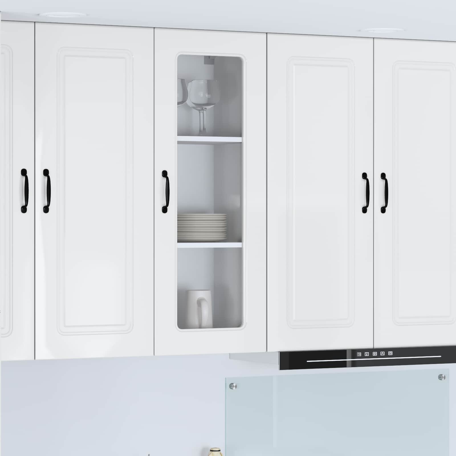 vidaXL Панел за миялна машина Kalmar Лъскаво бяло 40 x 31 x 100 см