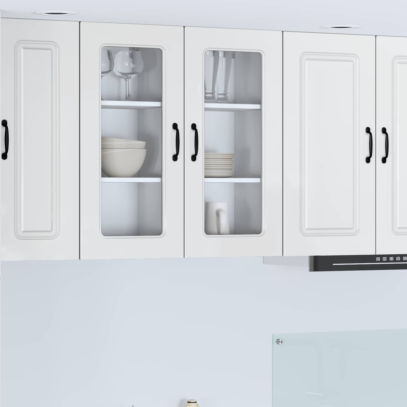 vidaXL Панел за миялна машина Kalmar Лъскаво бяло 40 x 31 x 80 см