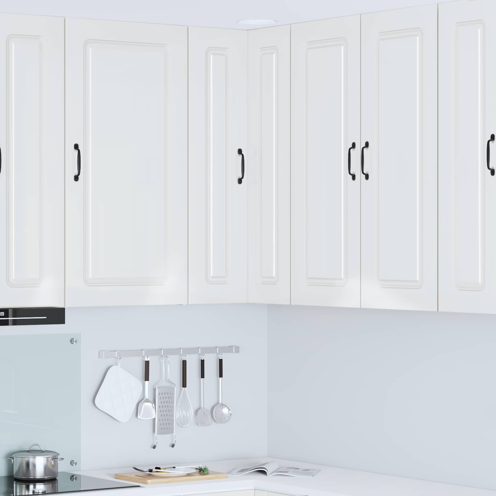 vidaXL Панел за миялна машина Kalmar Лъскаво бяло 57 x 57 x 100 см