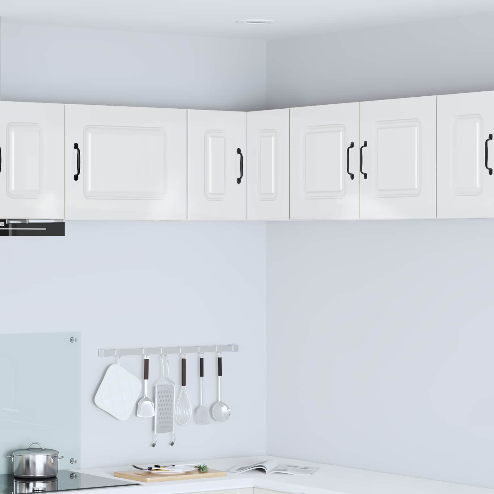 vidaXL Панел за миялна машина Kalmar Лъскаво бяло 57 x 57 x 40 см