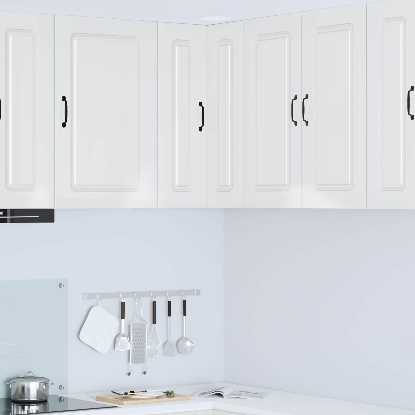 vidaXL Панел за миялна машина Kalmar Лъскаво бяло 57 x 57 x 80 см