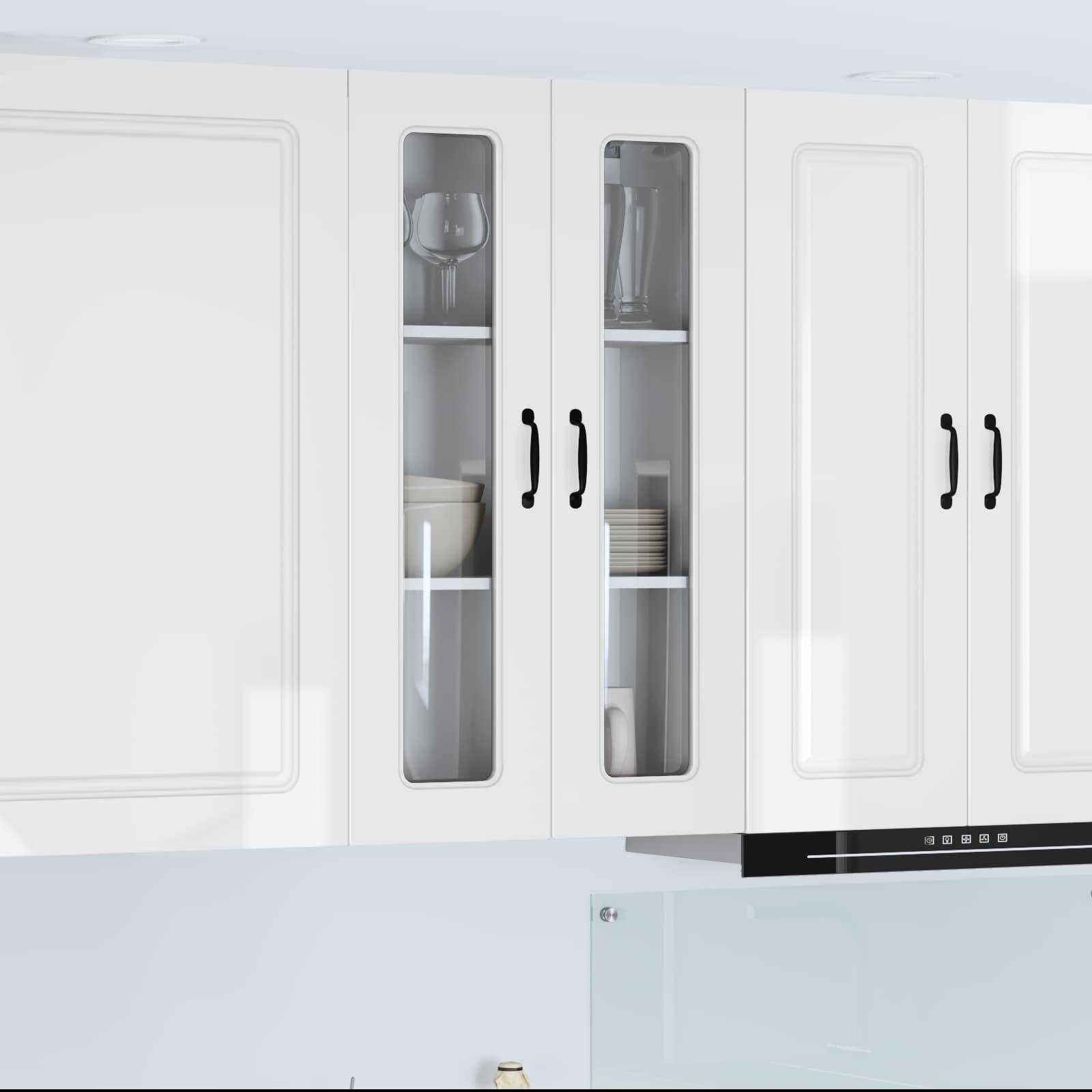vidaXL Панел за миялна машина Kalmar Лъскаво бяло 60 x 31 x 100 см