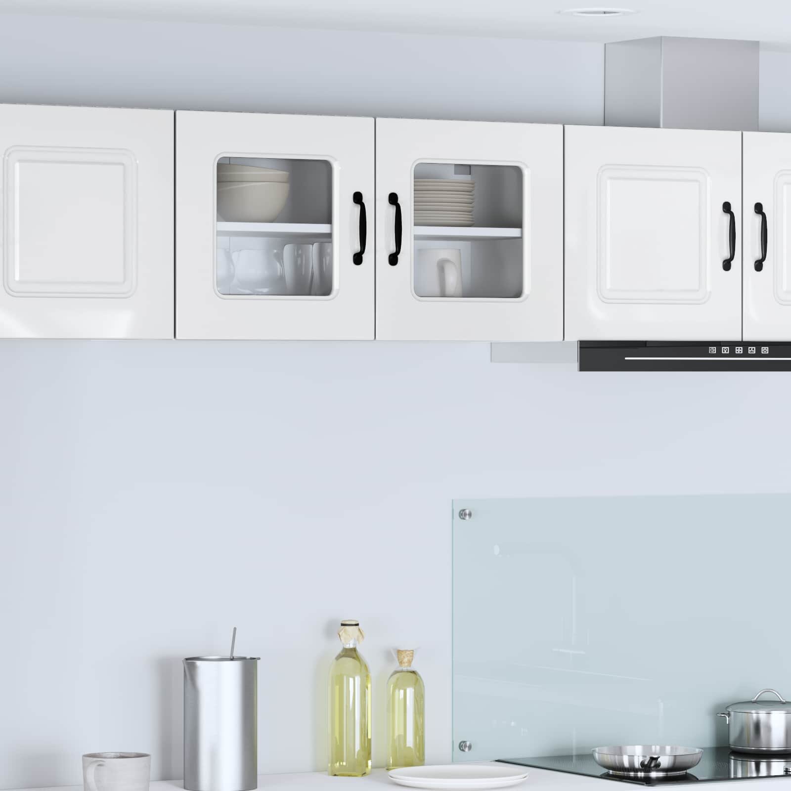 vidaXL Панел за миялна машина Kalmar Лъскаво бяло 80 x 31 x 40 см