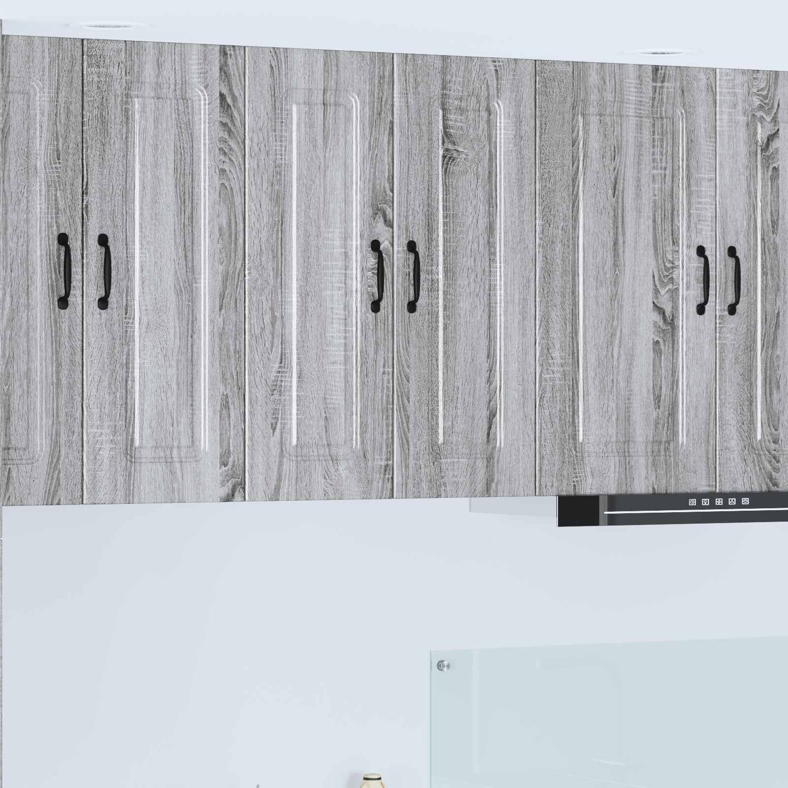 vidaXL Панел за миялна машина Kalmar Сив Сонома 30 x 31 x 80 см