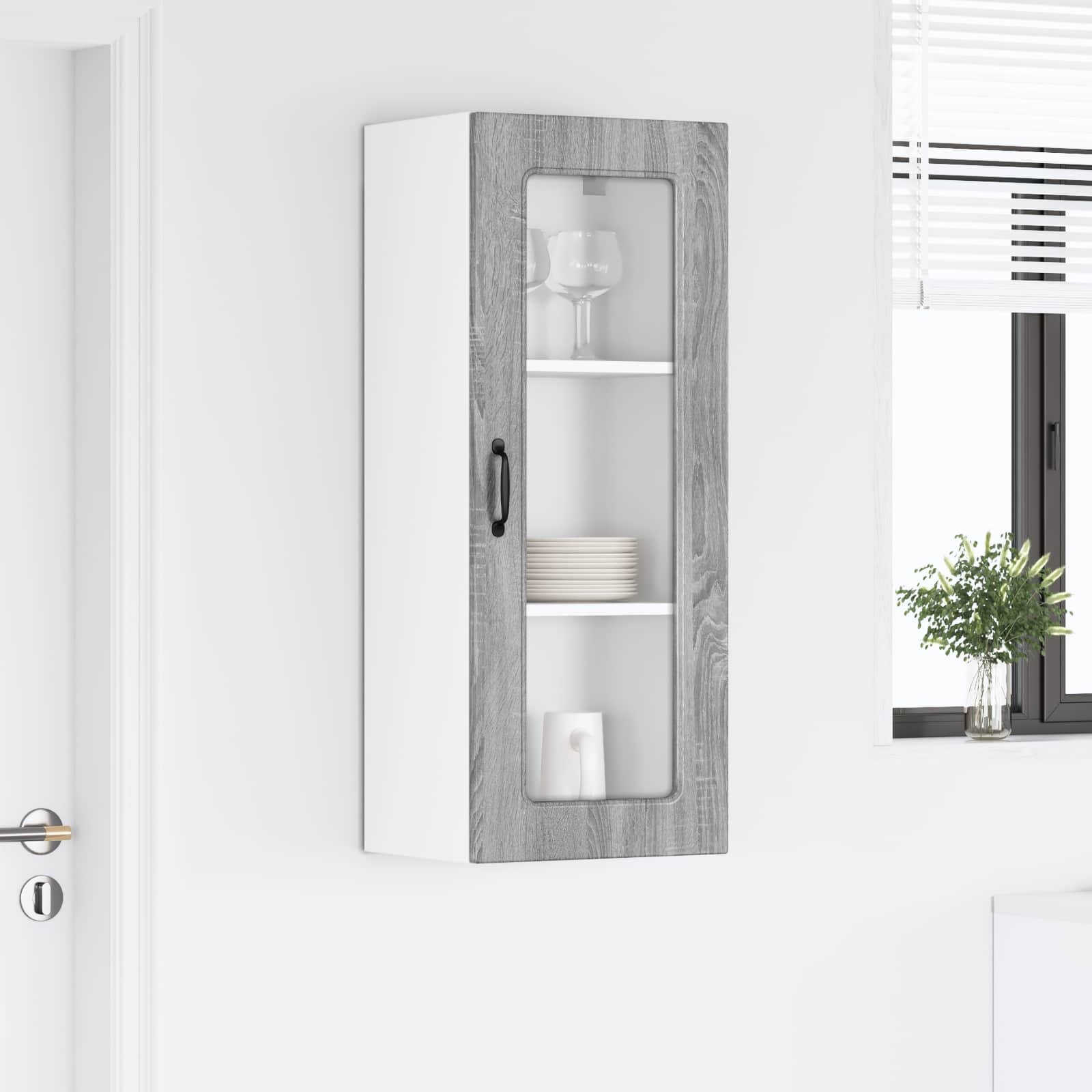 vidaXL Панел за миялна машина Kalmar Сив Сонома 40 x 31 x 100 см