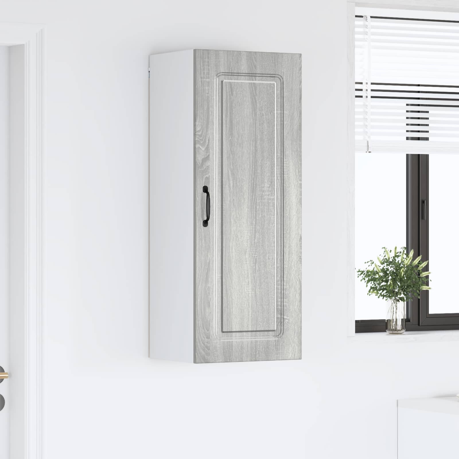 vidaXL Панел за миялна машина Kalmar Сив Сонома 40 x 31 x 100 см