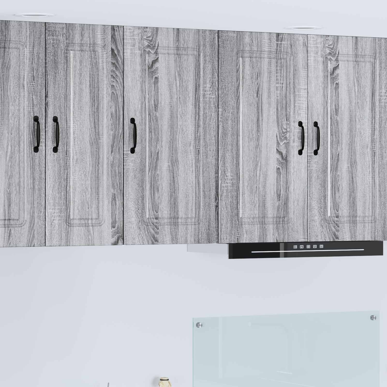 vidaXL Панел за миялна машина Kalmar Сив Сонома 40 x 31 x 80 см