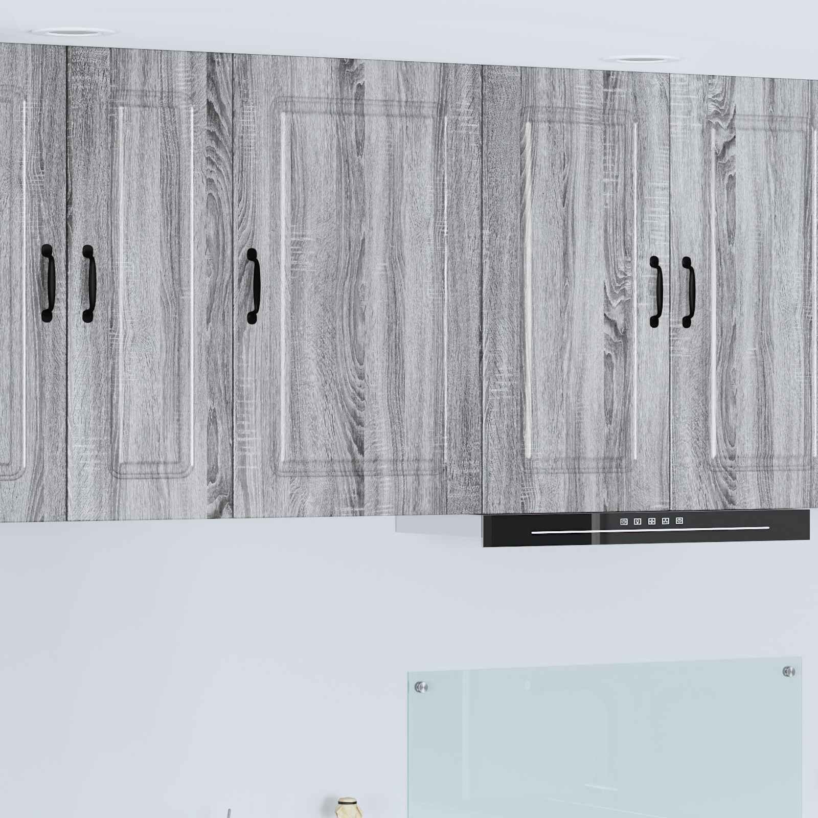 vidaXL Панел за миялна машина Kalmar Сив Сонома 50 x 31 x 80 см