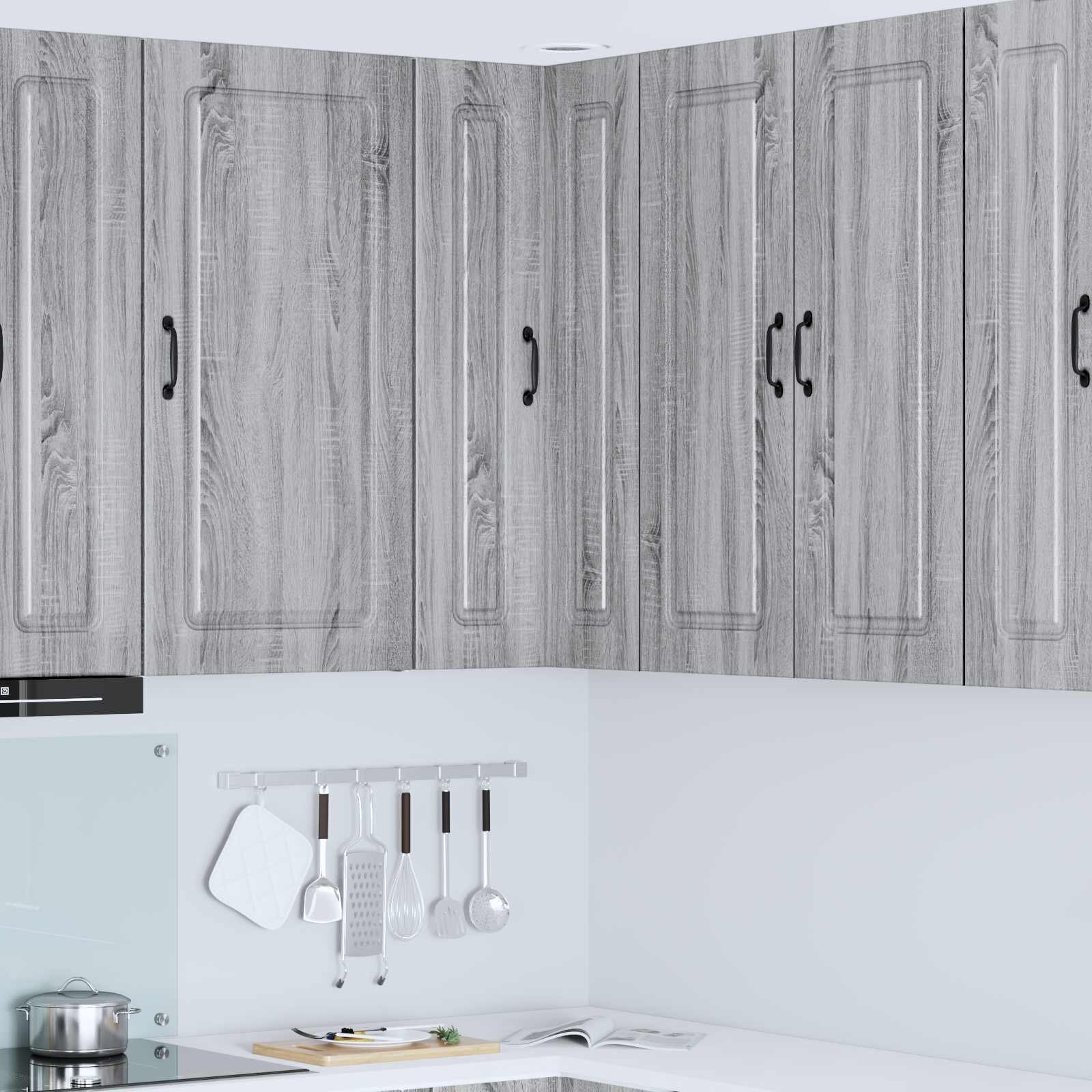 vidaXL Панел за миялна машина Kalmar Сив Сонома 57 x 57 x 100 см