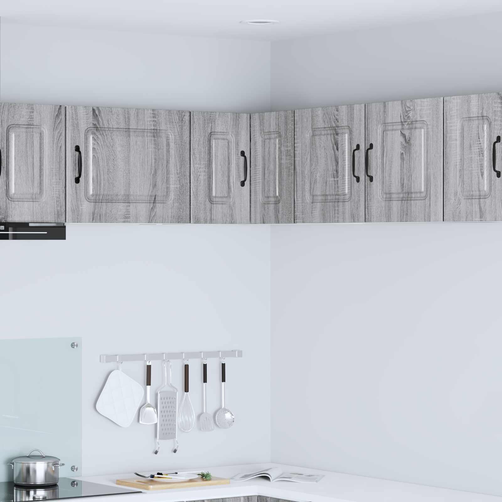 vidaXL Панел за миялна машина Kalmar Сив Сонома 57 x 57 x 40 см