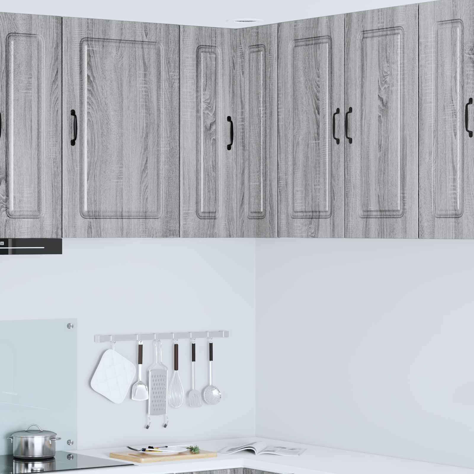vidaXL Панел за миялна машина Kalmar Сив Сонома 57 x 57 x 80 см