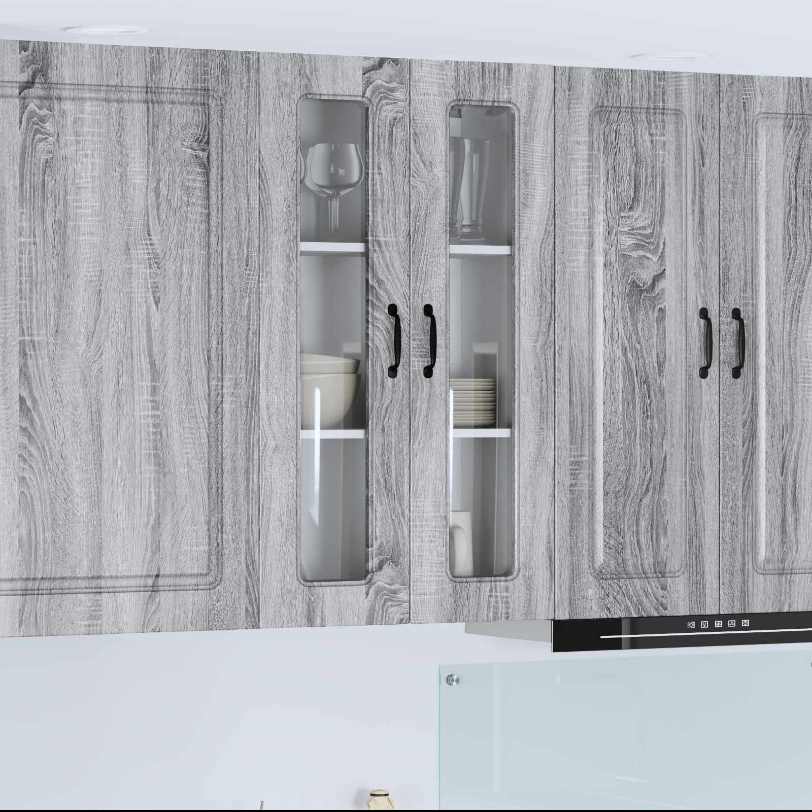 vidaXL Панел за миялна машина Kalmar Сив Сонома 60 x 31 x 100 см