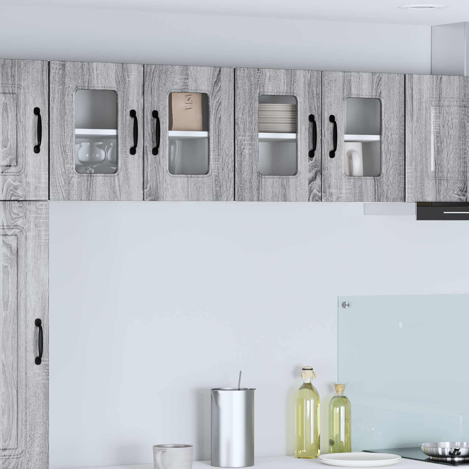 vidaXL Панел за миялна машина Kalmar Сив Сонома 60 x 31 x 40 см