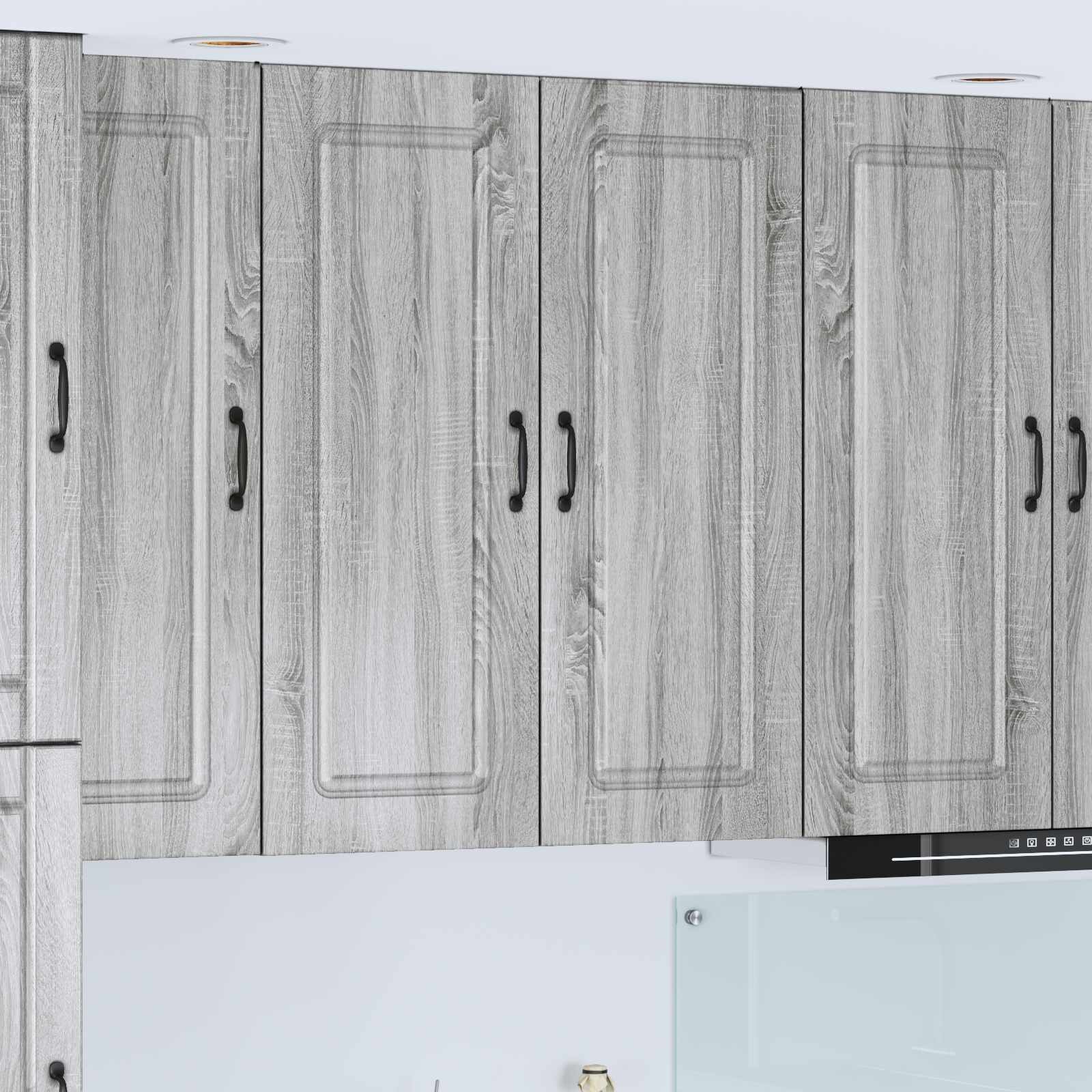 vidaXL Панел за миялна машина Kalmar Сив Сонома 80 x 31 x 100 см