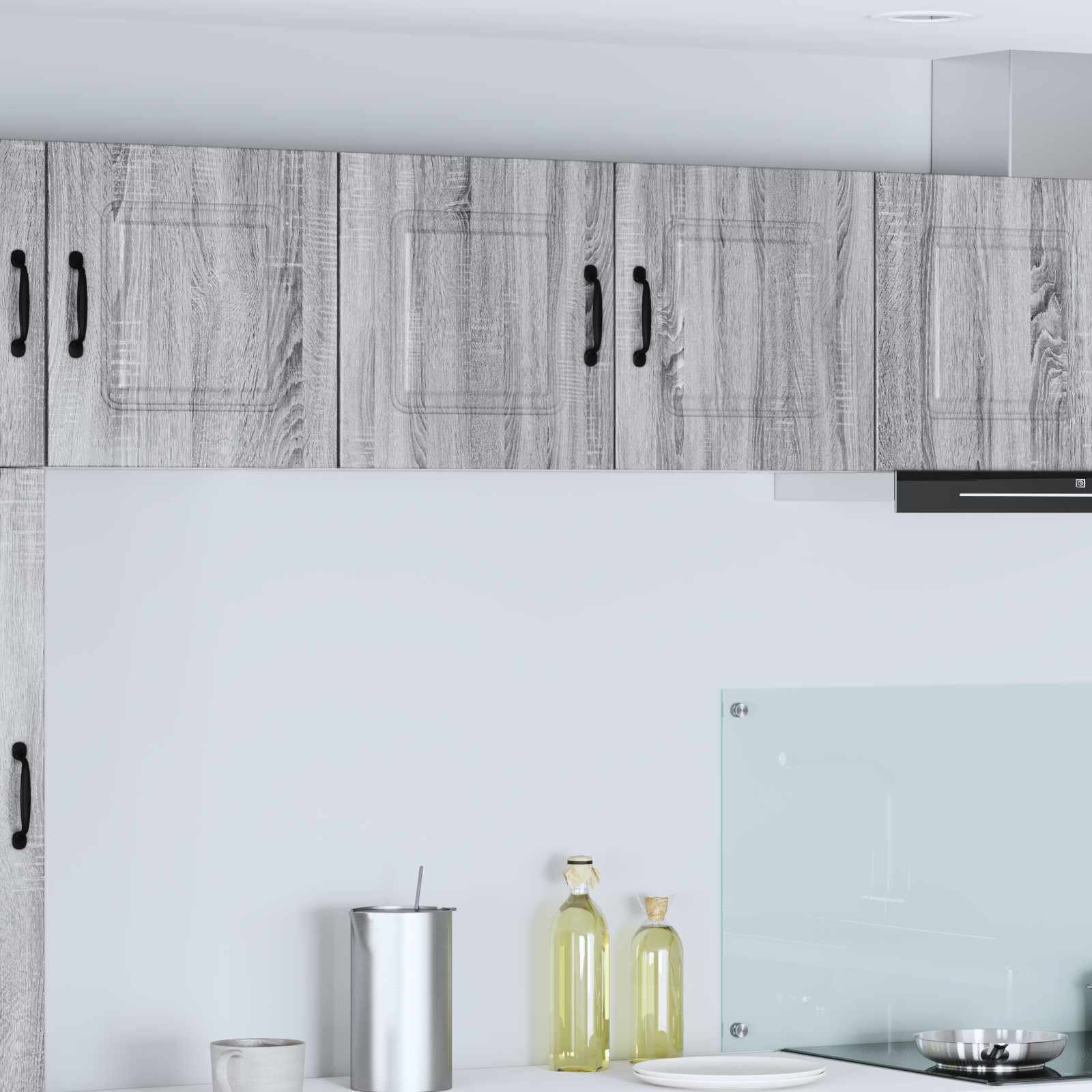 vidaXL Панел за миялна машина Kalmar Сив Сонома 80 x 31 x 40 см