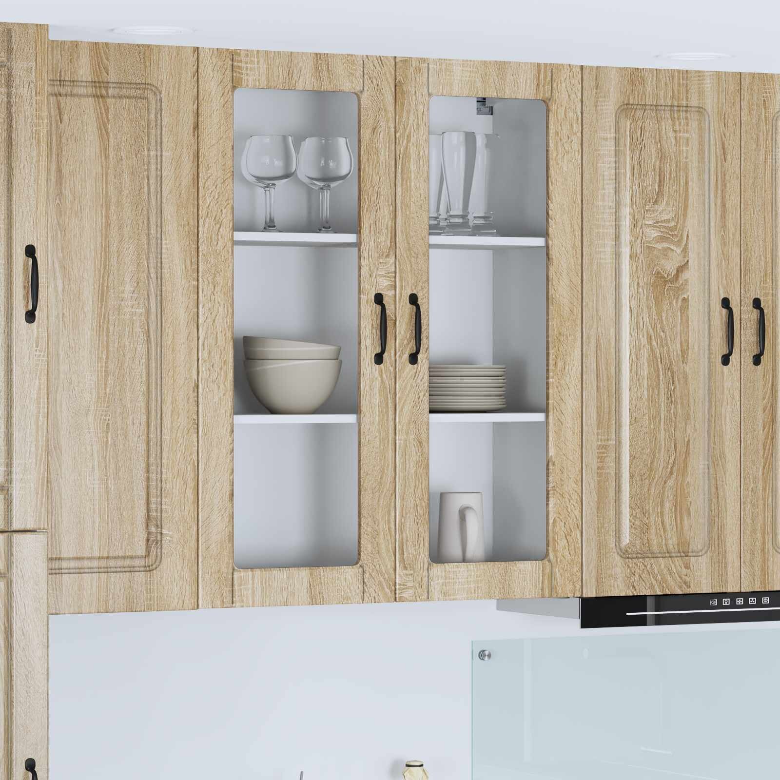 vidaXL Панел за миялна машина KALMAR Сонома дъб 80 x 31 x 100 см