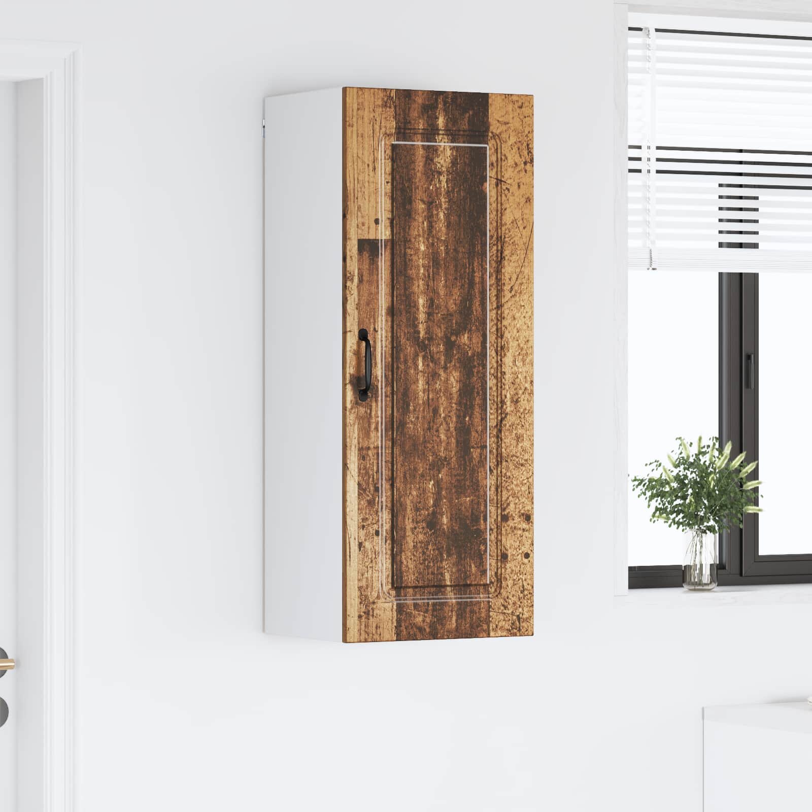 vidaXL Панел за миялна машина Kalmar Старо дърво 40 x 31 x 100 см