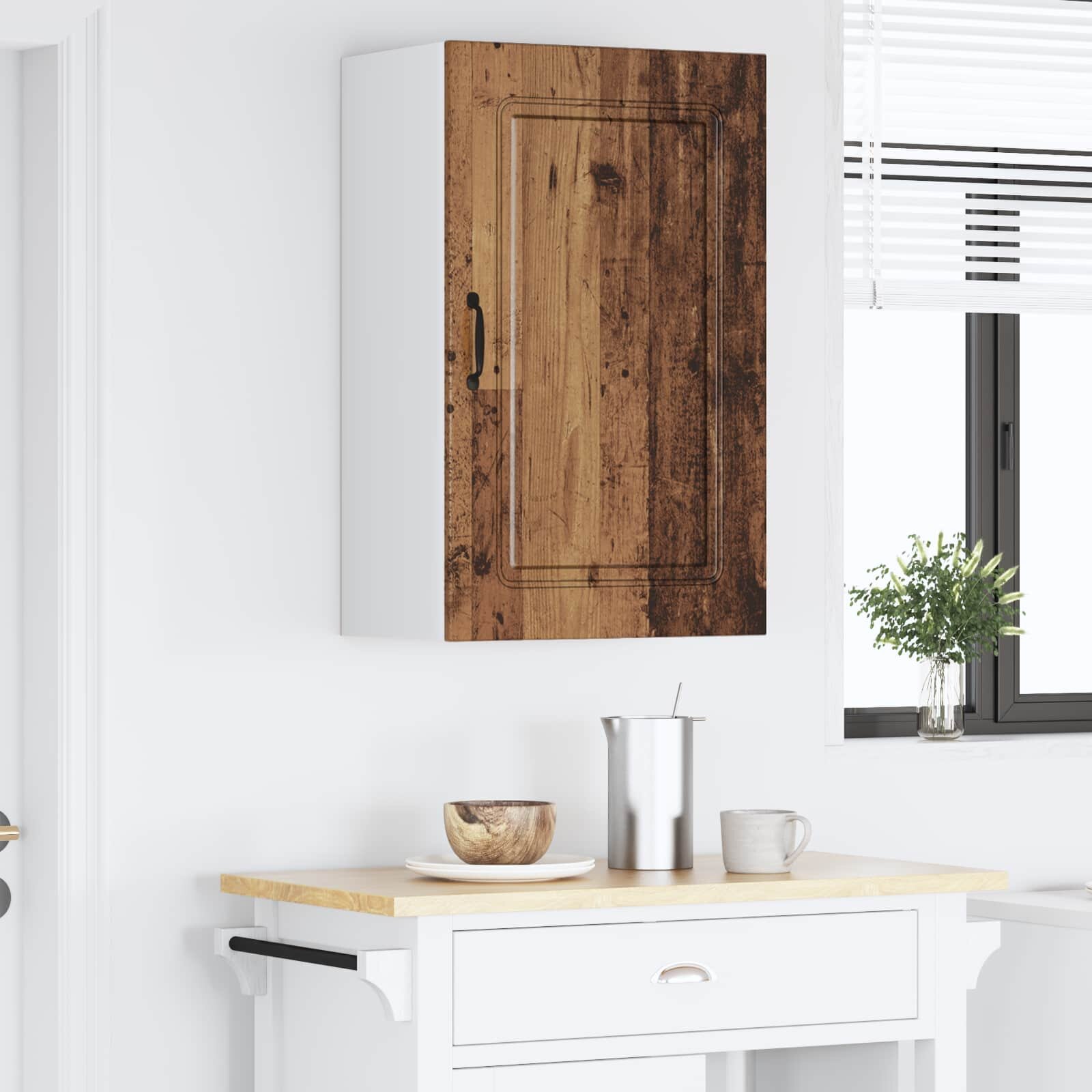 vidaXL Панел за миялна машина Kalmar Старо дърво 50 x 31 x 80 см