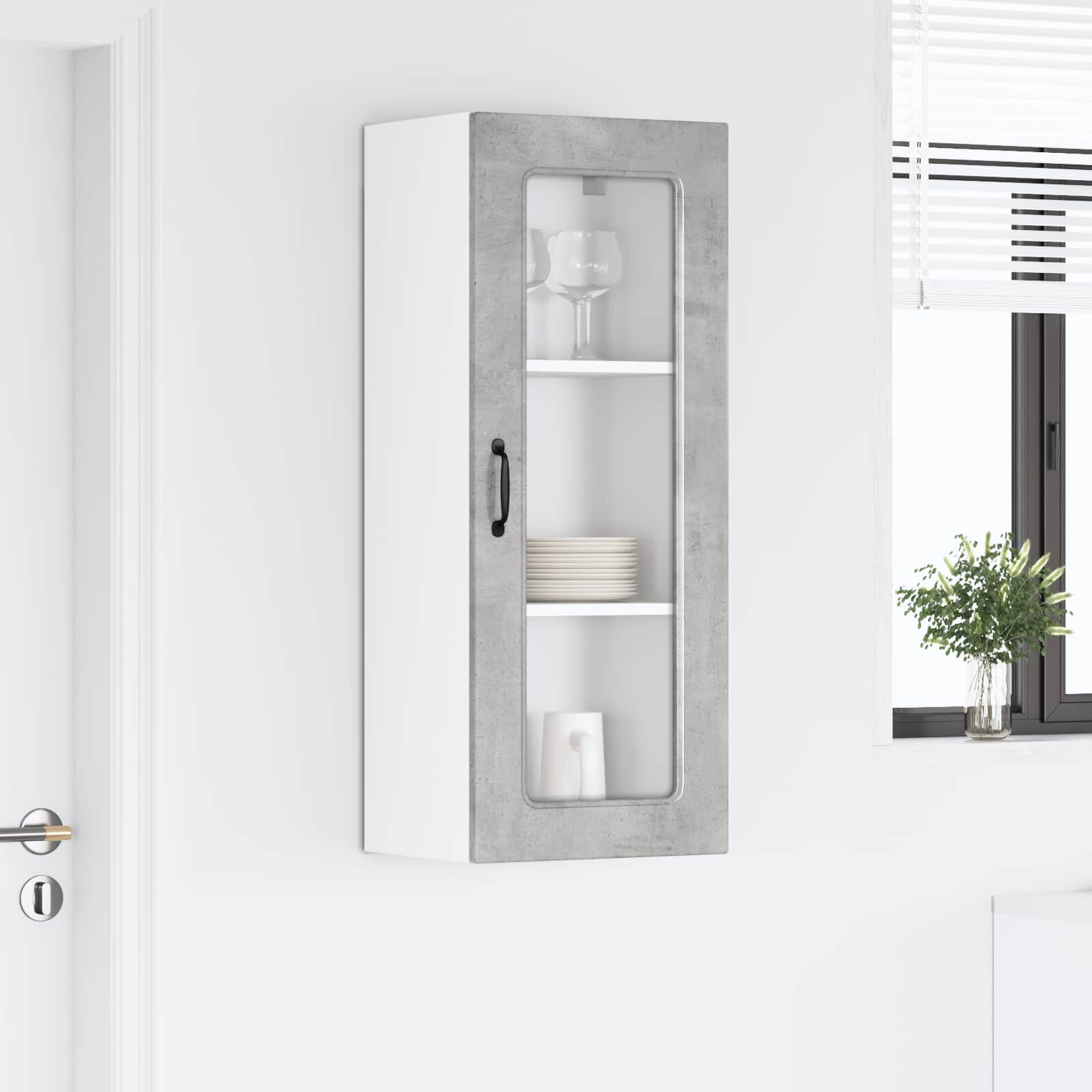 vidaXL Панел за миялна машина Kalmar Циментено сиво 40 x 31 x 100 см