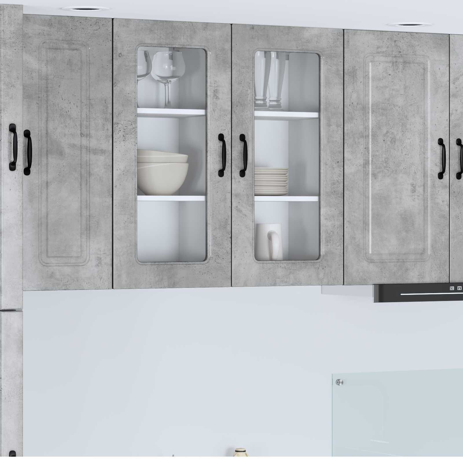 vidaXL Панел за миялна машина Kalmar Циментено сиво 40 x 31 x 80 см