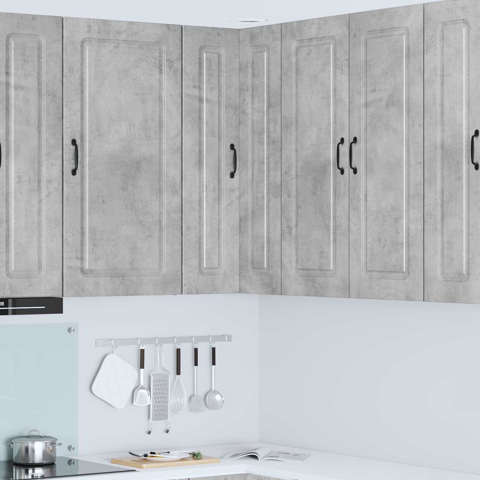 vidaXL Панел за миялна машина Kalmar Циментено сиво 57 x 57 x 100 см
