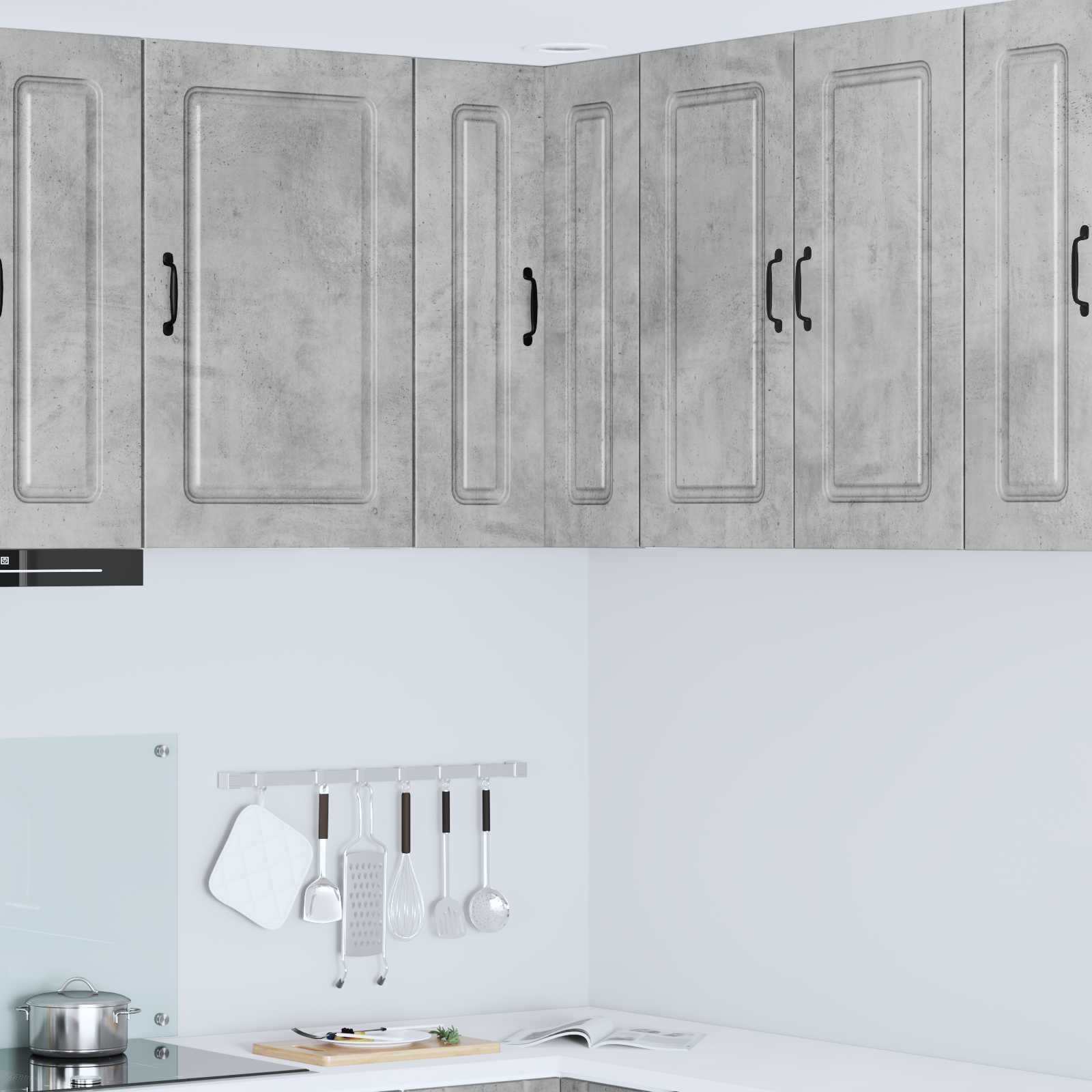 vidaXL Панел за миялна машина Kalmar Циментено сиво 57 x 57 x 80 см